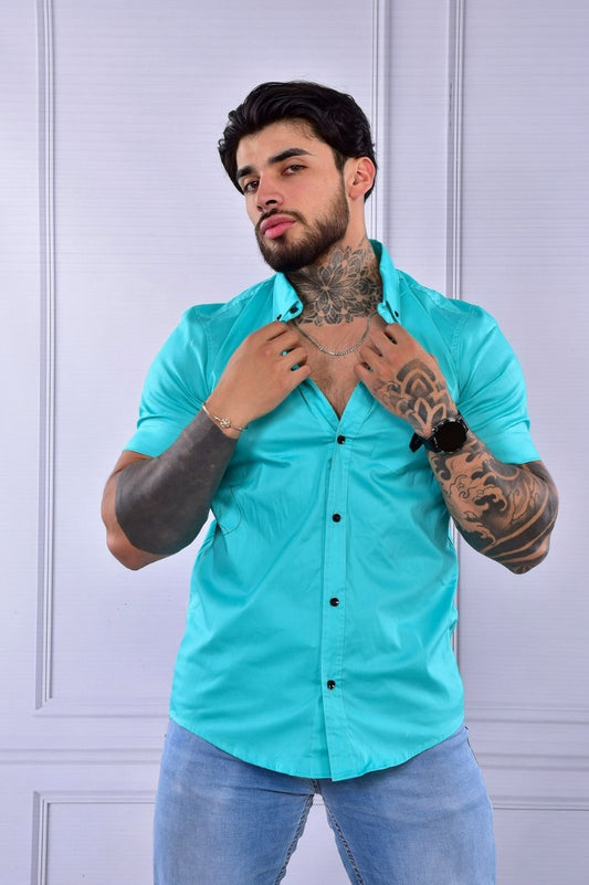 Camisa Unicolor Verde Menta