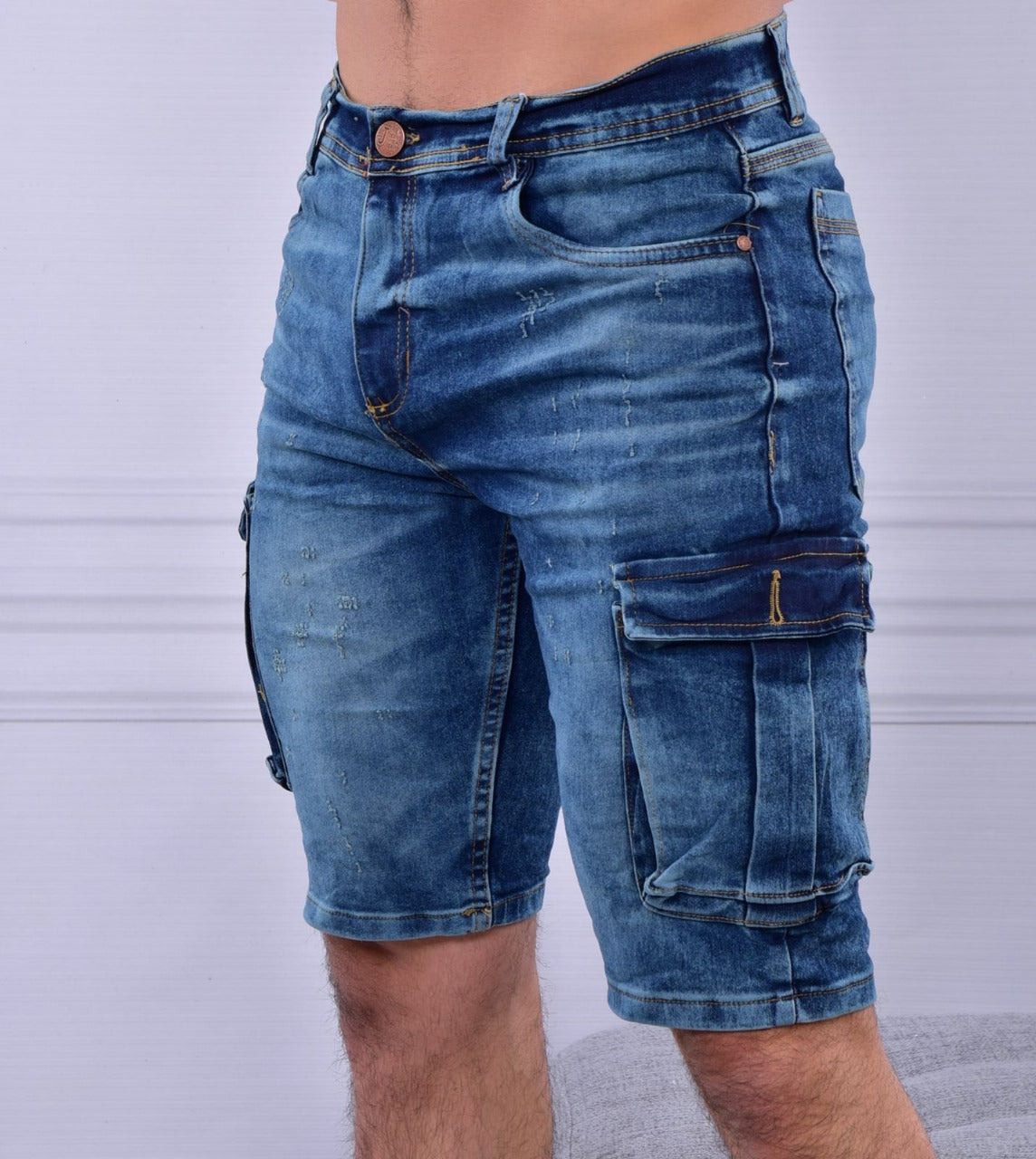 Bermudas Azul Grisáceo