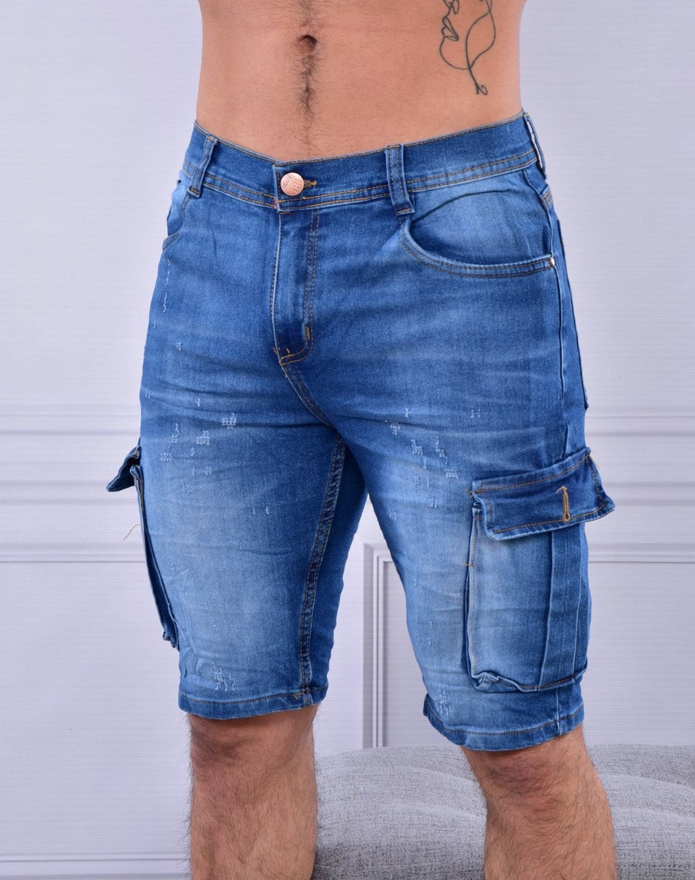 Bermudas Azul Blanco