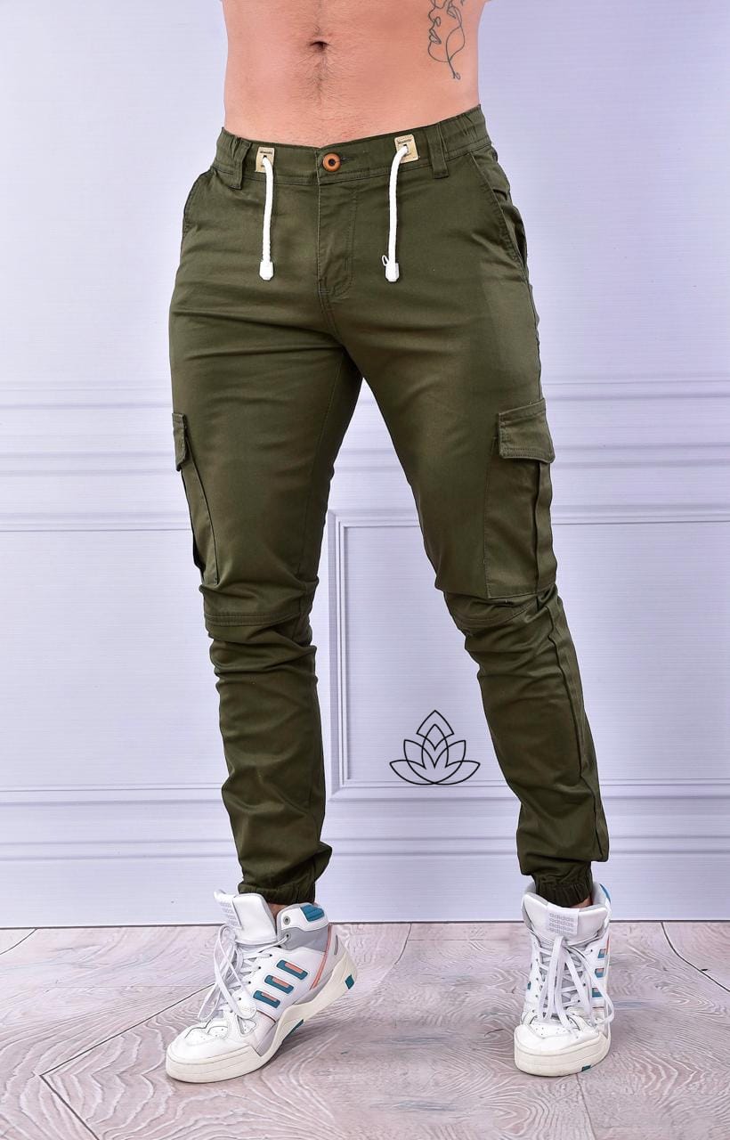 Pantalón Camuflado Dril  Verde Militar