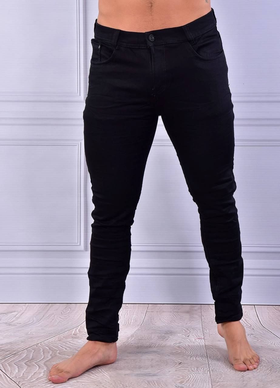 Pantalon Jean Unicolor Negro