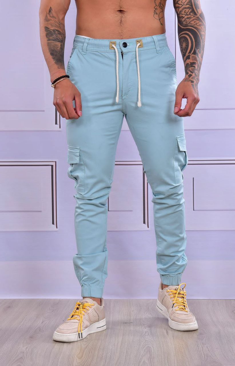 Pantalón Camuflado Dril Azul Celeste